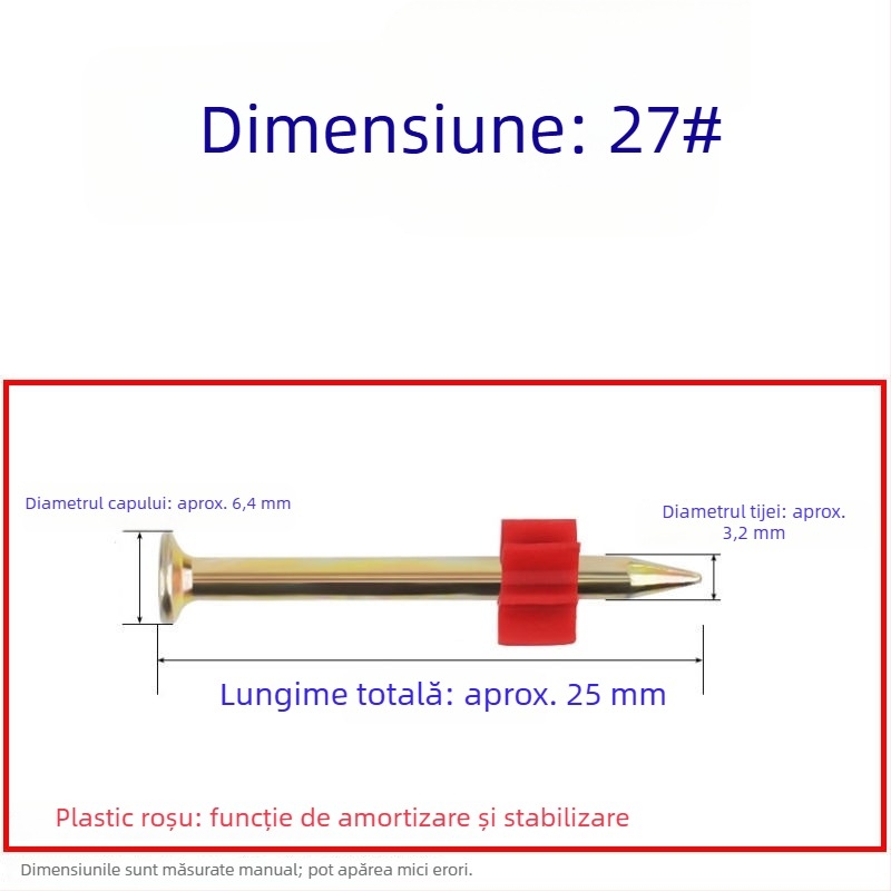 Set cuie cu înaltă rezistență: cuie pentru pereți, cuie pentru prinderea tablourilor, cuie pentru reclame, cuie pentru ciment, 62 mm pentru pistol cu aer