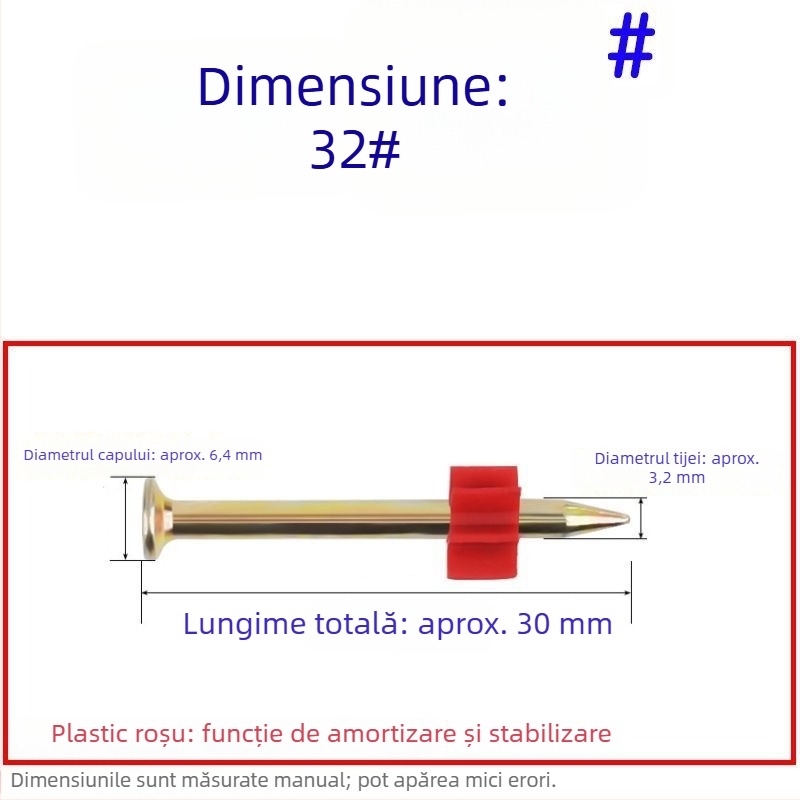 Set cuie cu înaltă rezistență: cuie pentru pereți, cuie pentru prinderea tablourilor, cuie pentru reclame, cuie pentru ciment, 62 mm pentru pistol cu aer