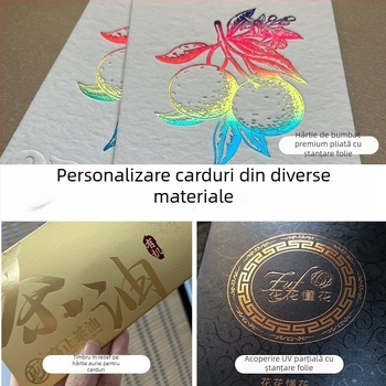 Card din hârtie sidefată pentru salon de înfrumusețare — card de experiență a clientului, serviciu post-vânzare, îngrijire a pielii, promovare pentru gene, design publicitar, logo, ștanțare aurie