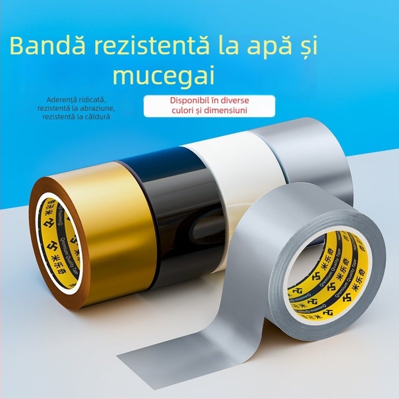 Mileqi bandă cu bază din material textil, impermeabilă și rezistentă la ulei, cu două fețe, durabilă pentru bucătărie și baie, împotriva mucegaiului, bandă pentru etanșarea rosturilor