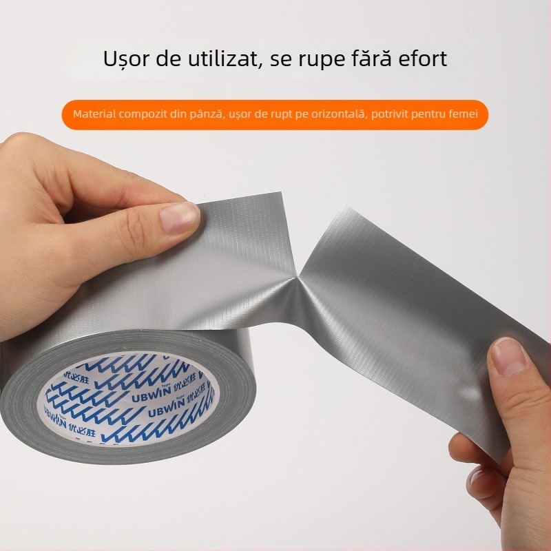 Bandă cu bază din pânză, lată, cu o singură față, impermeabilă și rezistentă la abraziune, pentru îmbinarea covoarelor, folii decorative și protecție împotriva vântului.