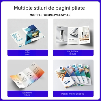 Instrucțiuni personalizate pentru produse și imprimare broșuri cu trei și patru panouri