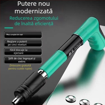 Unealtă de montaj a plafonului: pistol cuie integrat, mini pistol, 7.3, model din plastic și oțel