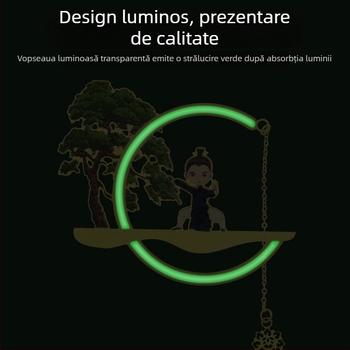 Semn de carte metalic creativ, cu decupaj Tai Chi, în stil antic, luminos, cadou de absolvire pentru elevi și profesori