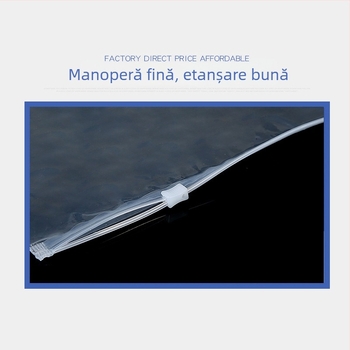 Pungă transparentă din PE pentru haine, cu avertisment tipărit