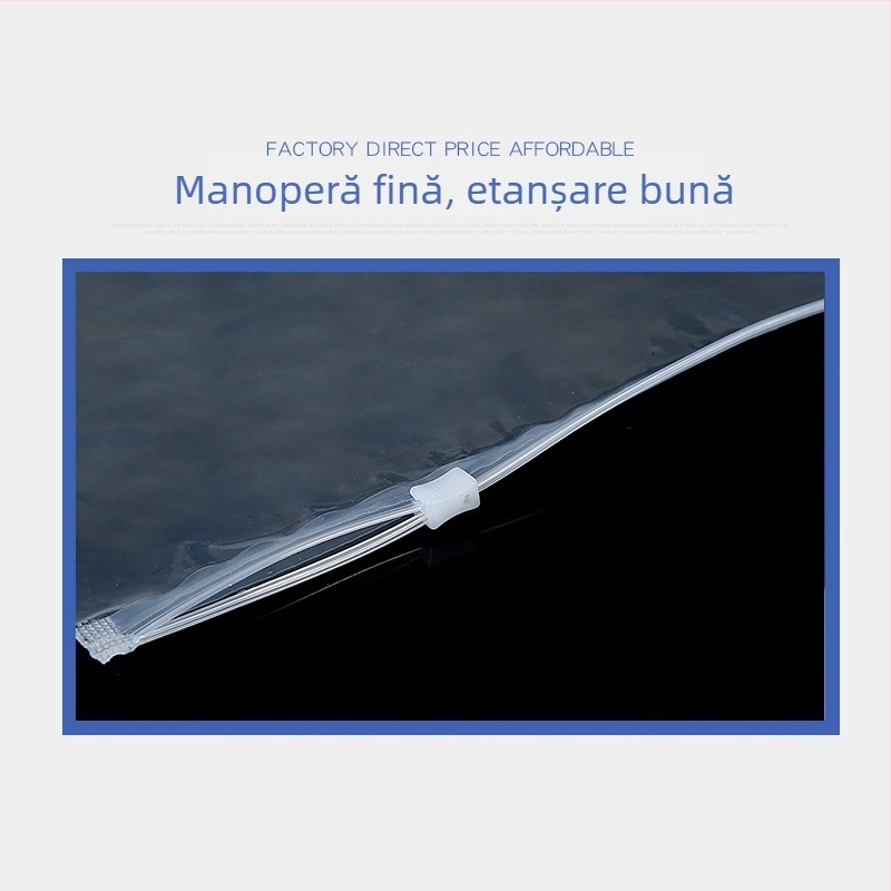 Pungă transparentă din PE pentru haine, cu avertisment tipărit