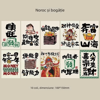 10 cărți de noroc pentru locul de muncă – felicitări și autocolante de perete pentru birou, ceainărie și sală de jocuri