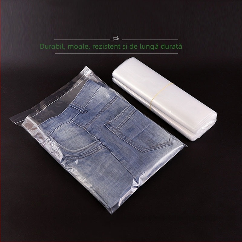 Pungi autoadezive PE pentru haine, 28 x 55 cm, grosime 0,08 mm, 100 buc., transparente