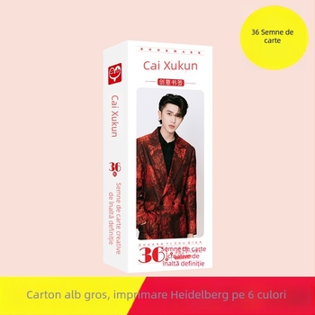 Set de 36 semne de carte Cai Xukun, din hârtie, cu temă de vedetă, în stil chinezesc