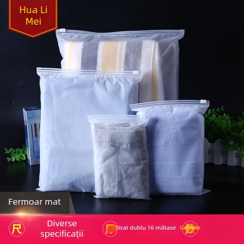 Set de 50 pungi EVA cu fermoar pentru depozitare lenjerie și protecție împotriva prafului