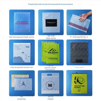 Pungi de ambalaj pentru haine cu fermoar, personalizate, imprimate, înaltă calitate, diverse dimensiuni