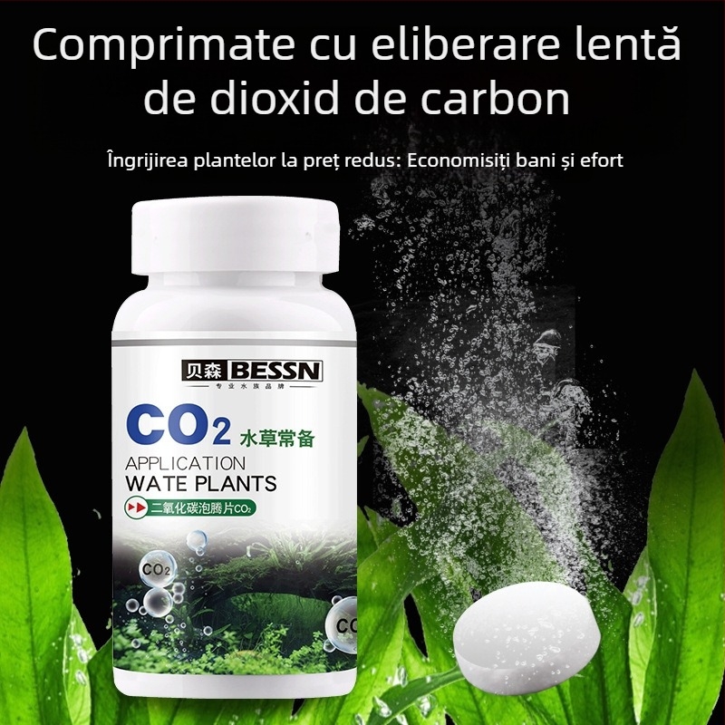 Tablete CO2 cu eliberare treptată pentru acvariu, tablete efervescente de înlocuire pentru generatorul de CO2