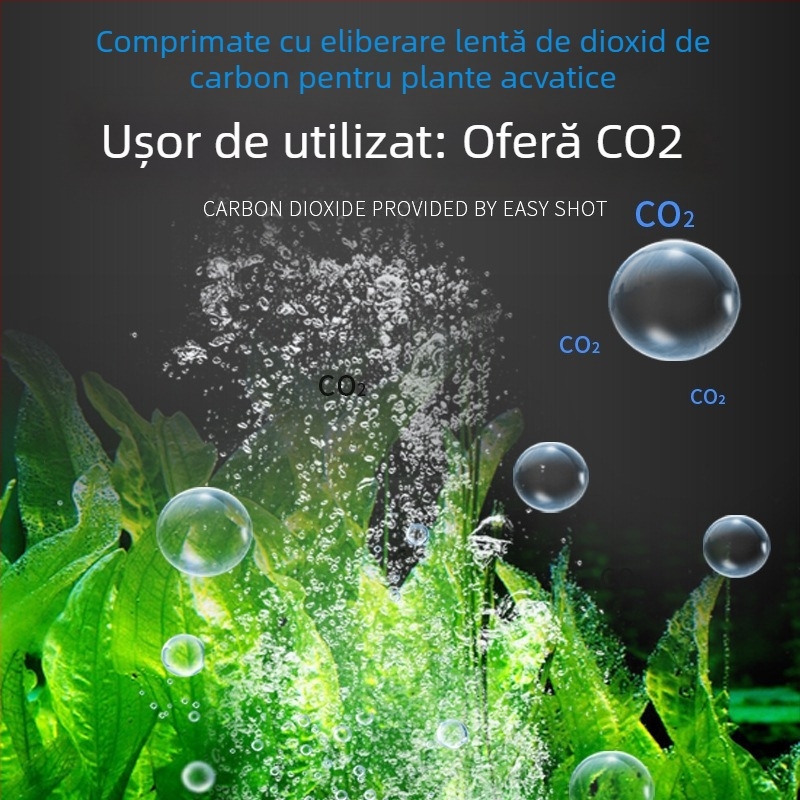 Tablete CO2 cu eliberare treptată pentru acvariu, tablete efervescente de înlocuire pentru generatorul de CO2