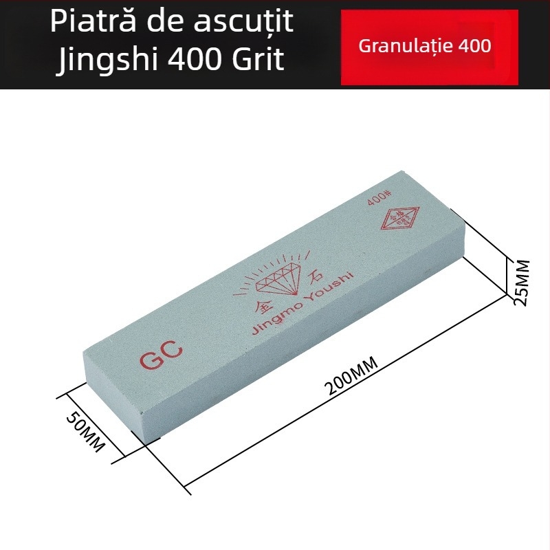 Mill Piatră de ascuțit cu ulei, dublă față, din carbid de siliciu verde, 200 × 50 × 25 mm