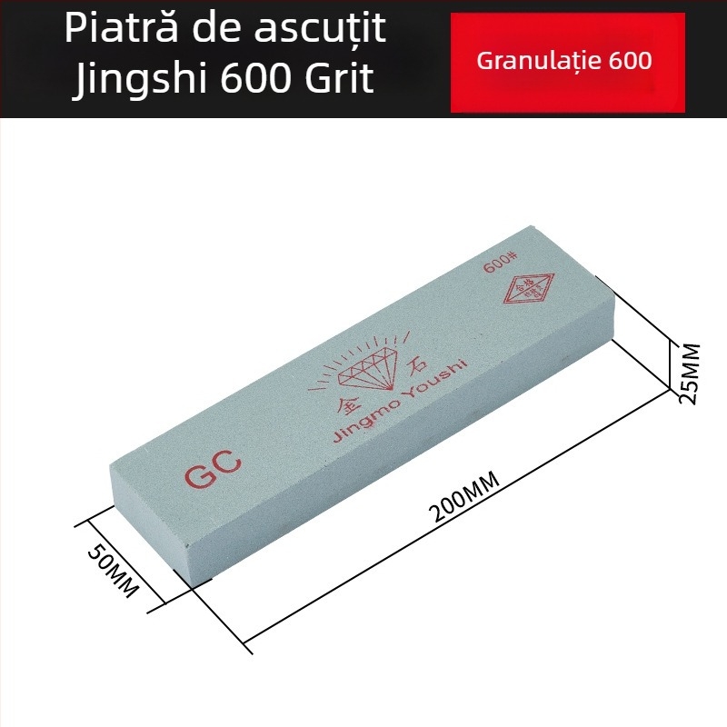 Mill Piatră de ascuțit cu ulei, dublă față, din carbid de siliciu verde, 200 × 50 × 25 mm