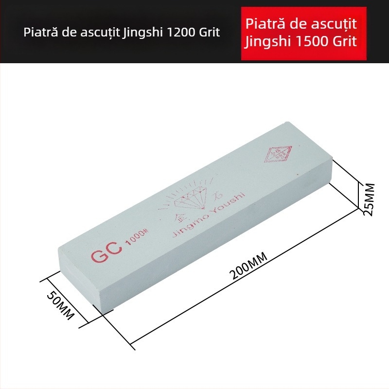 Mill Piatră de ascuțit cu ulei, dublă față, din carbid de siliciu verde, 200 × 50 × 25 mm