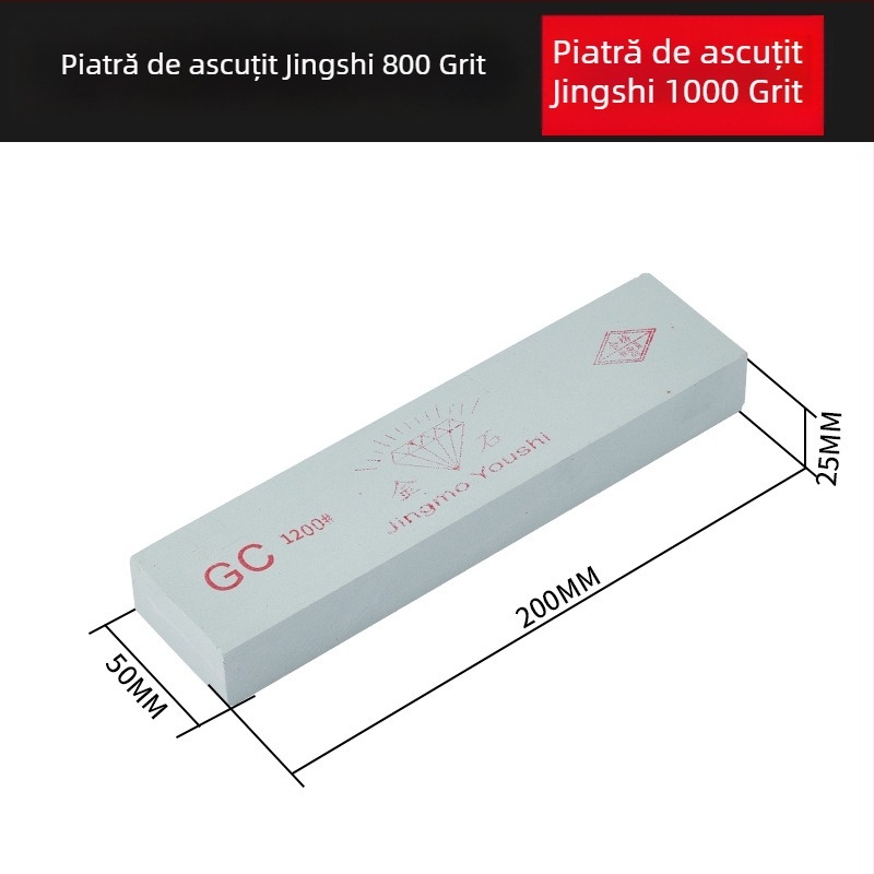 Mill Piatră de ascuțit cu ulei, dublă față, din carbid de siliciu verde, 200 × 50 × 25 mm