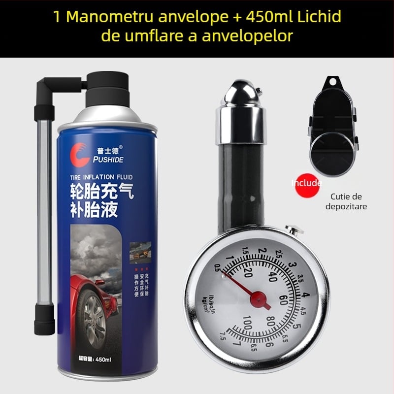 Manometru de presiune pentru pneuri, cu cap de umflare de înaltă precizie, monitor de presiune auto, pistol de umflare aer și duză de umflare