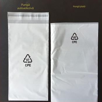 Pungi CPE mate, transparente, cu gură plată și autoadezive, pungi auto-sigilante groase pentru huse de telefoane, pungi de ambalare