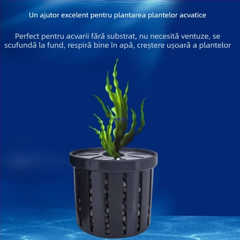 Coș hidropnic pentru plante în acvariu, stabilizator pentru fundul din nămol, plante acvatice decorative pentru amenajarea peisajului