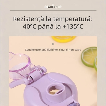 Sticlă de apă cu capacitate mare și design modern, potrivită pentru sport, pentru bărbați, femei și studenți, cu mâner de transport
