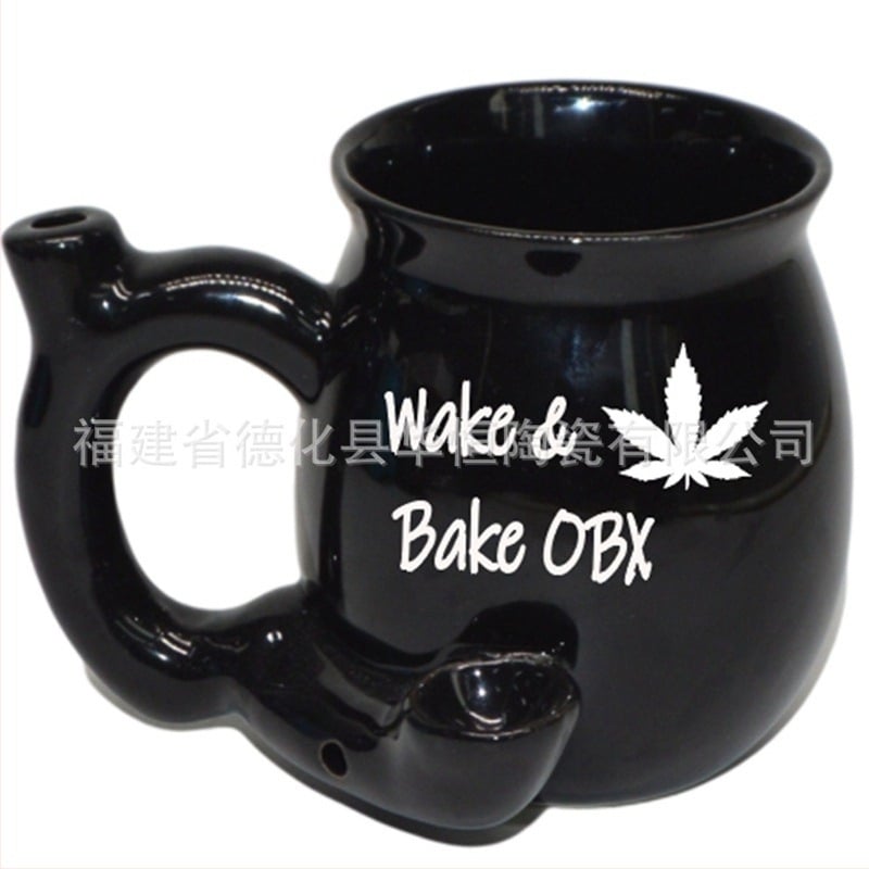 Ceșă ceramică cu decor negru-alb, personalizată, design creativ pentru cafea/ceai/apă, stil de birou occidental