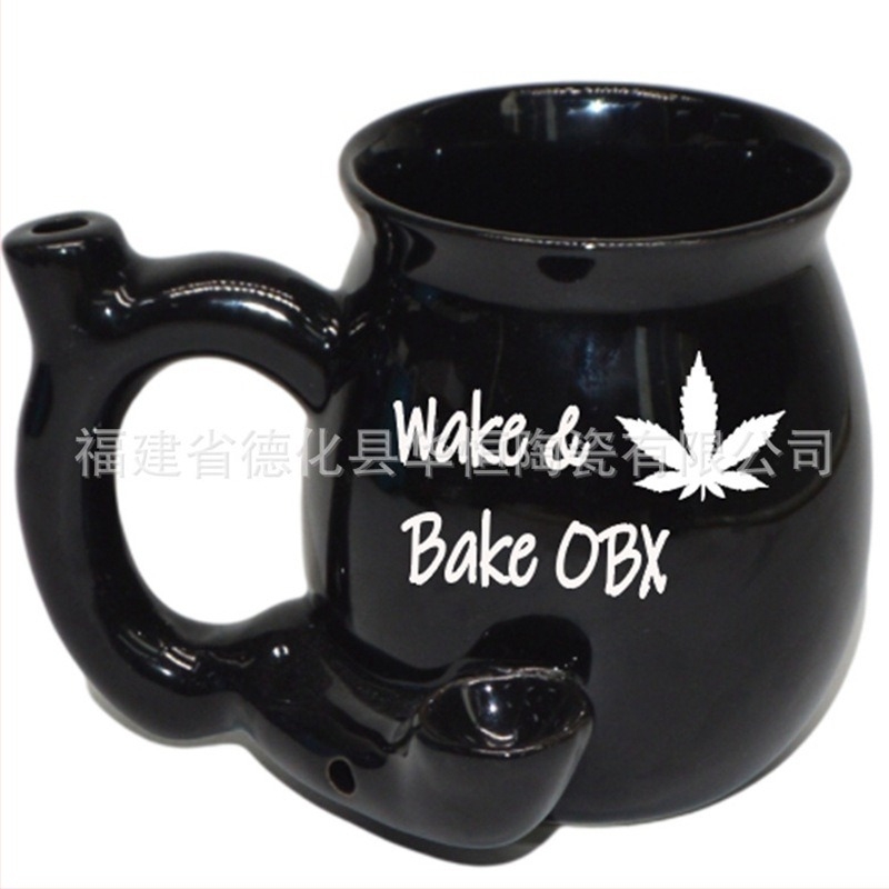 Ceșă ceramică cu decor negru-alb, personalizată, design creativ pentru cafea/ceai/apă, stil de birou occidental