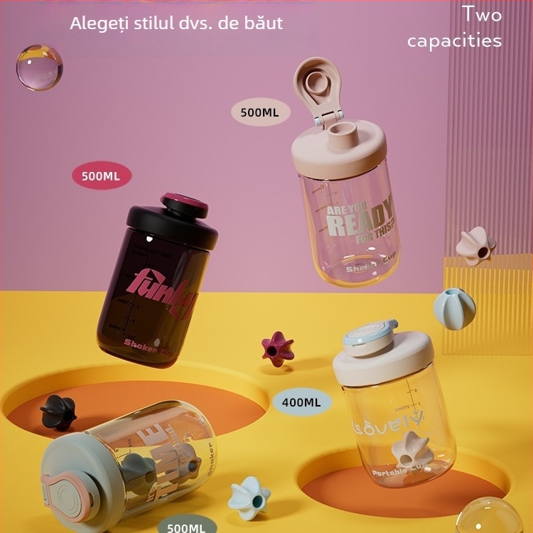 Pahar shaker de 500 ml, policarbonat, minimalistă și elegantă, pentru ceai de fructe