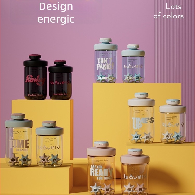 Pahar shaker de 500 ml, policarbonat, minimalistă și elegantă, pentru ceai de fructe