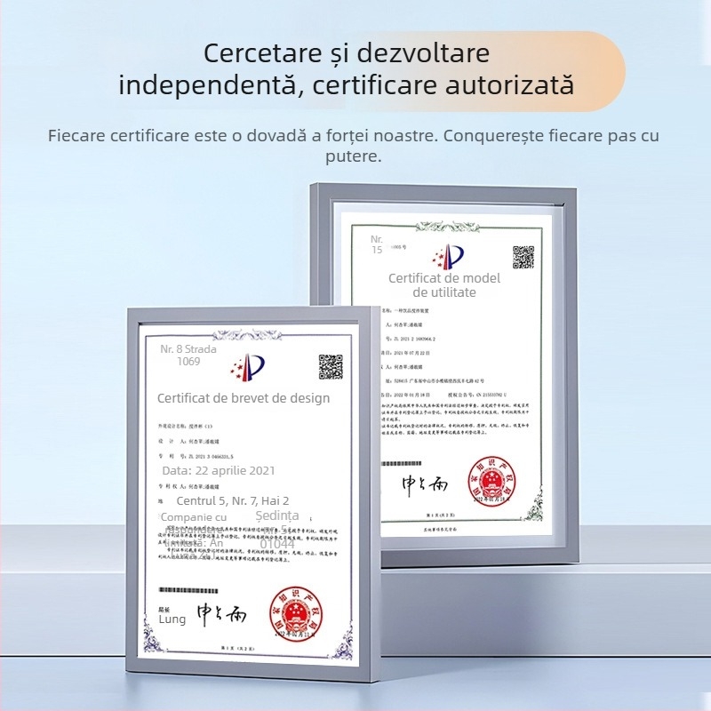 Ceașcă automată de amestecare, reîncărcabilă, shaker electric cu două straturi antiarsură, pentru pudră proteică din lapte cu Dendrobium