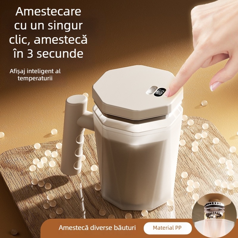 Ceașcă electrică automată pentru amestec cu un singur apăs, pentru cafea și pudră de lapte, shaker din materiale alimentare