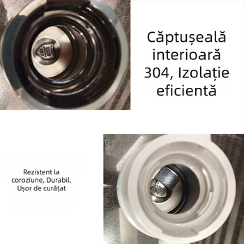 Ceainic vacuum izolat din oțel inoxidabil, 2L, menținere a temperaturii 24 de ore, pentru uz casnic