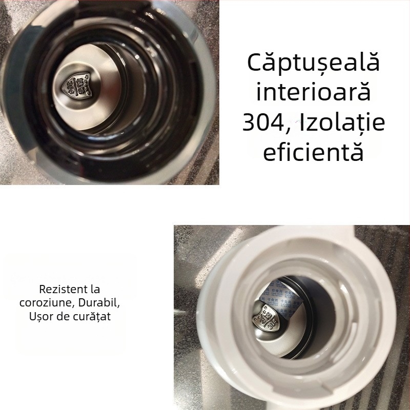 Ceainic vacuum izolat din oțel inoxidabil, 2L, menținere a temperaturii 24 de ore, pentru uz casnic