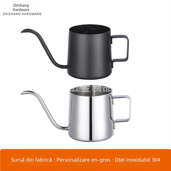 Ceainic pentru cafea din oțel inoxidabil 304 pentru turnare, cu gură îngustă și nas lung, acoperire teflon
