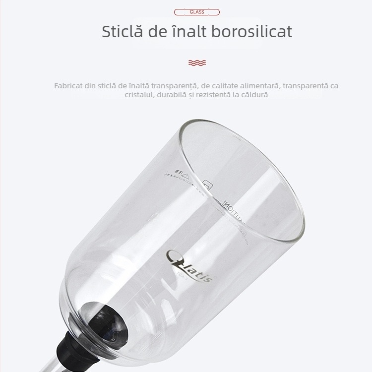 Cafetieră sifon din sticlă pentru uz casnic, aparat manual de cafea, set accesorii cafea