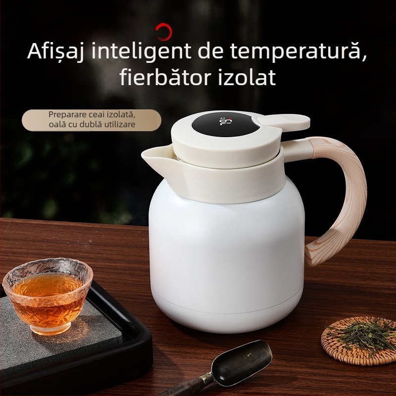 316 oțel inoxidabil, afișaj inteligent de temperatură, izolație termică, ceainic de infuzare cu separare ceai-apă, pentru uz casnic, portabil, pentru ceai alb și cafea