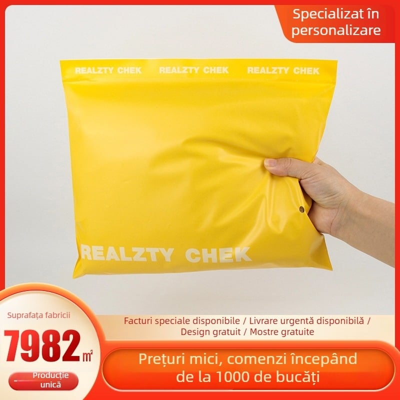 Geantă de ambalare pentru haine din plastic mată, cu fermoar, sigilare etanșă, senzație premium, personalizabilă
