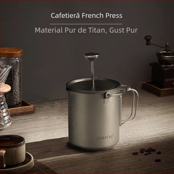 Kang Ti Cafetieră franceză din titan pur cu filtru