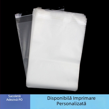 PO pungă autoadezivă opal, 40x60 cm, dublă față, 7 mil, pentru pătură mică, depozitare zilnică, pachet 100 buc.