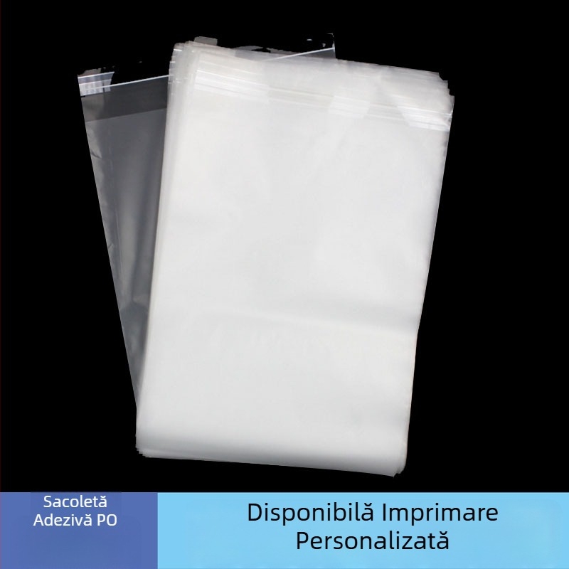 PO pungă autoadezivă opal, 40x60 cm, dublă față, 7 mil, pentru pătură mică, depozitare zilnică, pachet 100 buc.