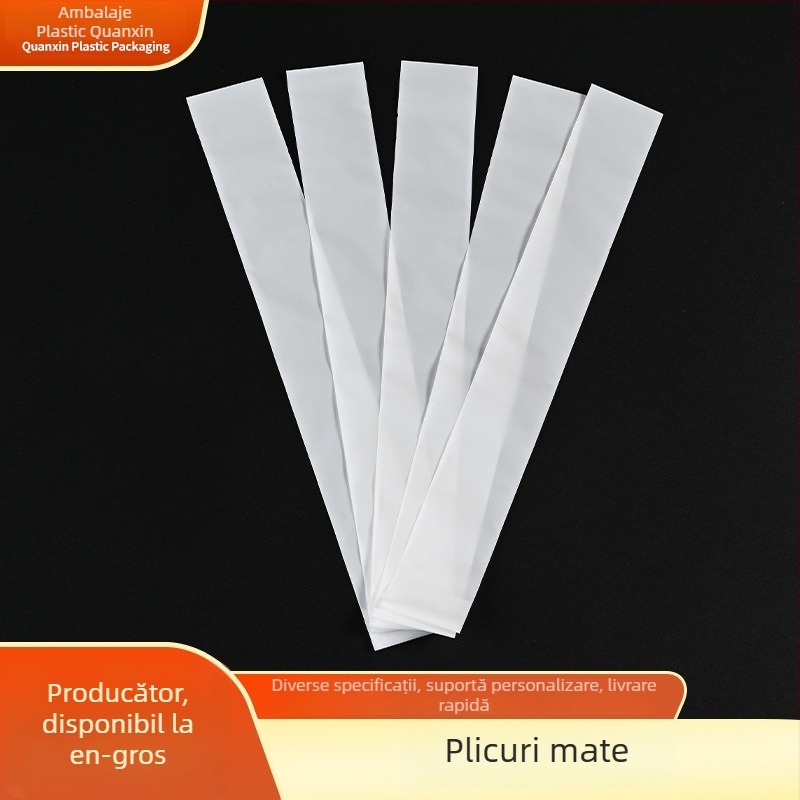 Pungi autoadezive transparente din CPE, bandă lungă, finisaj mat, grosime 5 mil / 7 mil / 9 mil