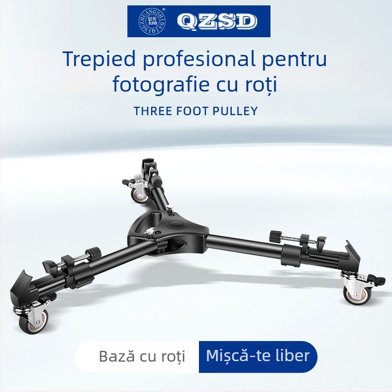 Trepied ușor, portabil, cu cap pan-tilt hidraulic pentru DV și DSLR, montură universală
