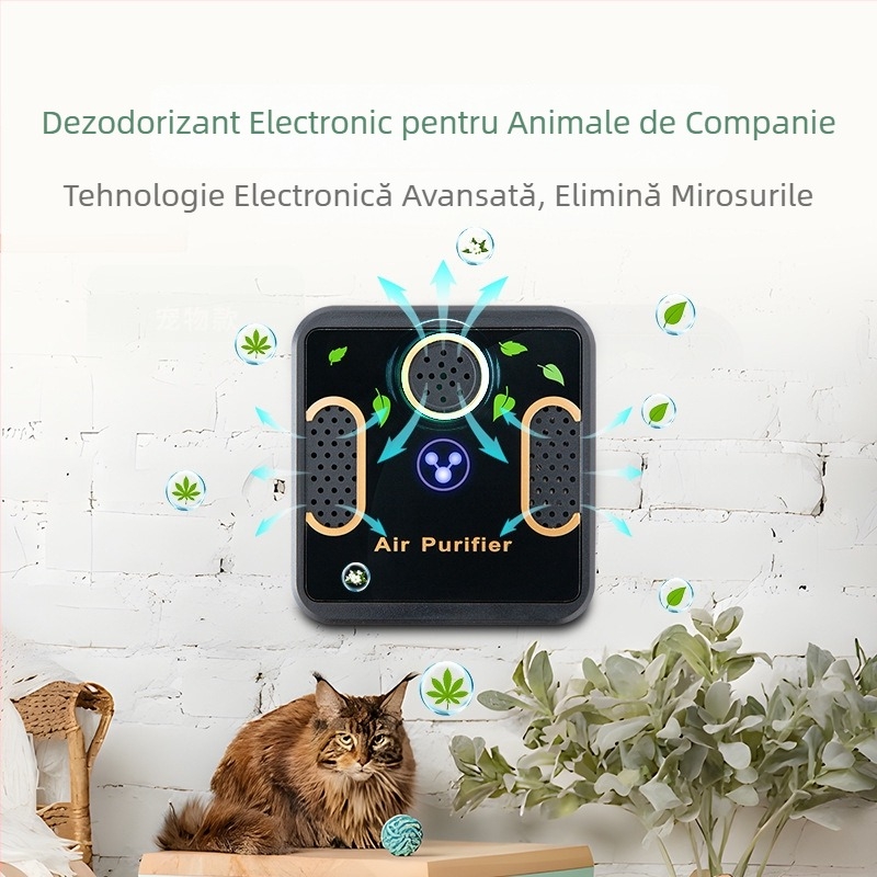 Purificator de aer pentru mirosuri de animale de companie, alimentare USB, upgrade dual-core, fără consumabile, versiunea 2025
