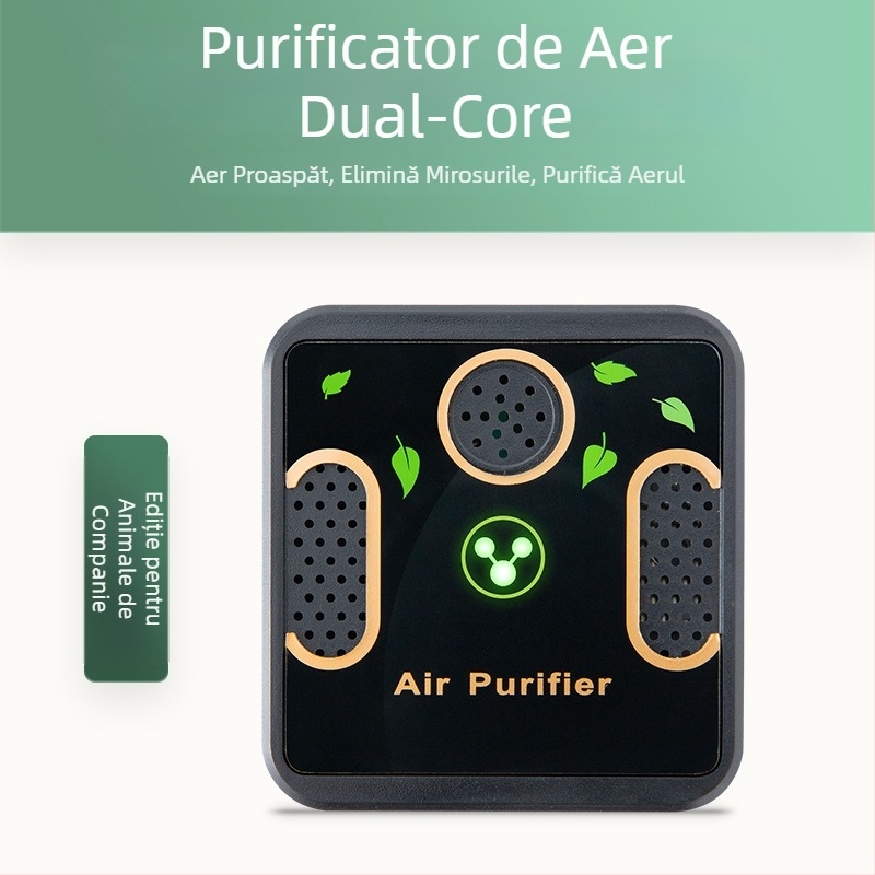 Purificator de aer pentru mirosuri de animale de companie, alimentare USB, upgrade dual-core, fără consumabile, versiunea 2025