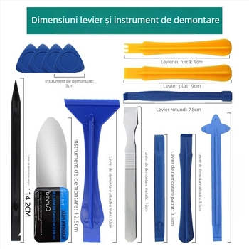 Set de 14 piese pentru reparatii telefoane mobile si tablete — demontare a ecranului, lipire, unelte de deschidere, anti-statice