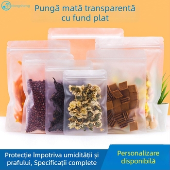 Pungă cu fermoar, mată, pentru ceai de flori și fructe uscate, cu fund plat, etanșă și ambalaj cadou rezistent la umezeală