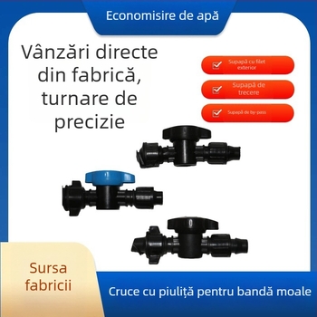 Valvă de bypass pentru irigații economice în seră, conexiune la furtun flexibil și piuliță de blocare
