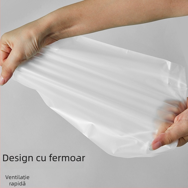 Pungă transparentă cu fermoar pentru haine și șosete, pungă plastică de ambalare pentru îmbrăcăminte și echipament de yoga