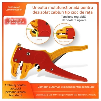 Clește anti-static cu cioc de rață pentru dezizolarea și tăierea cablurilor