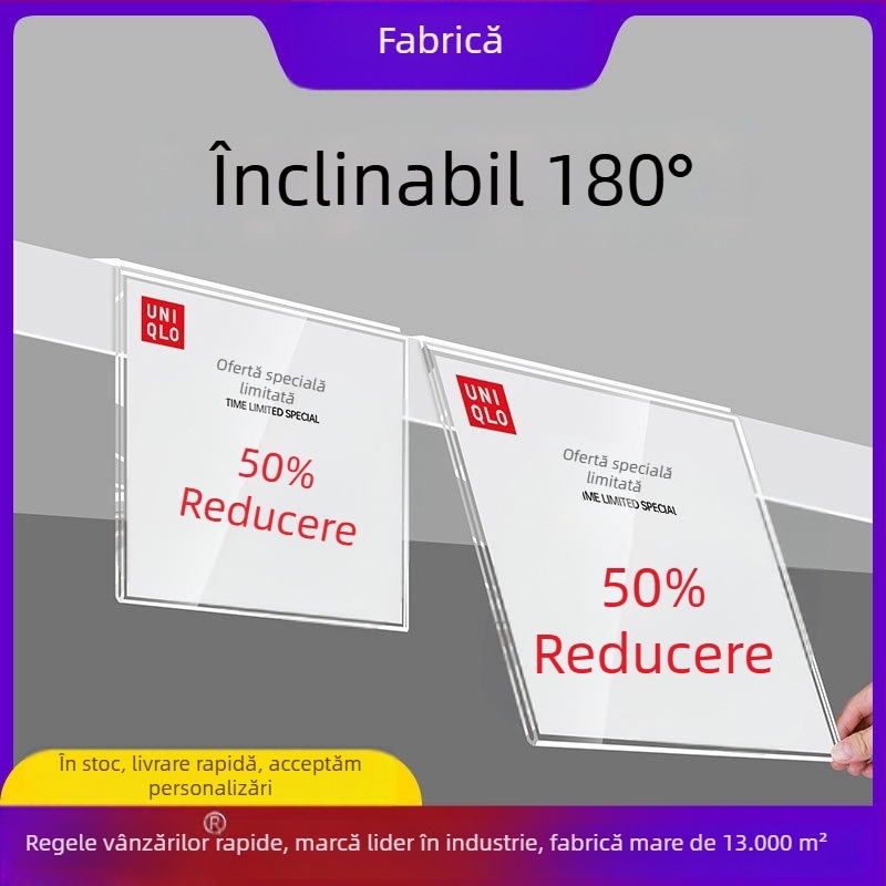Etichete de preț acrilice pentru produse de supermarket, etichete de preț pentru ceai și semne de prezentare a produsului